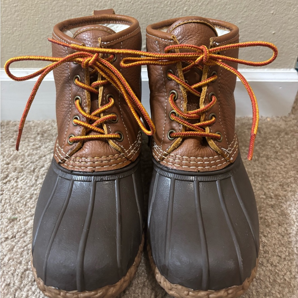 L.L. Bean Brown and Tan Ankle Boots